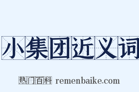 小集团近义词是什么意思的图片